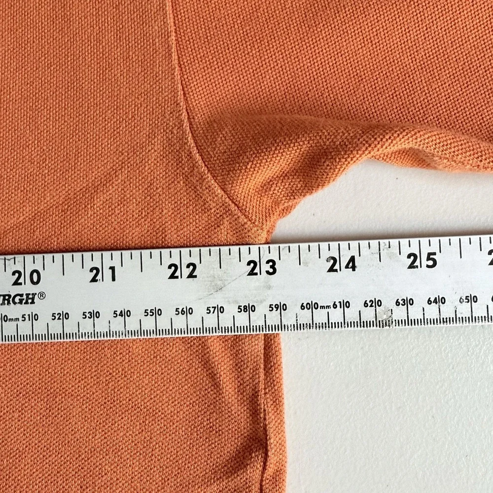 Disney Parks Polo Shirt Mens L Orange Mickey Mouse Embroidered‎ Short Sleeve